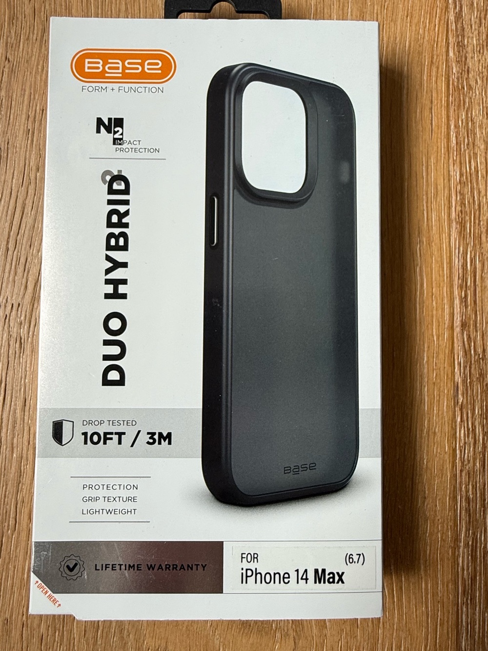 New Base Duo Hybrid Black iPhone 14 Max 6.7” Case black grey case